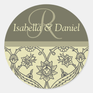 Autocolantes Monogramas Personalizados Para Envelo