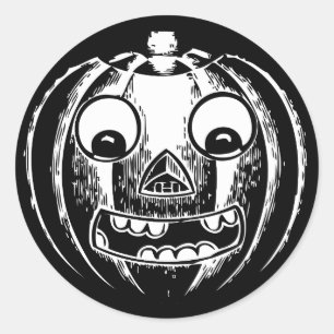 Autocolantes negros de Jack-o-Lanterna