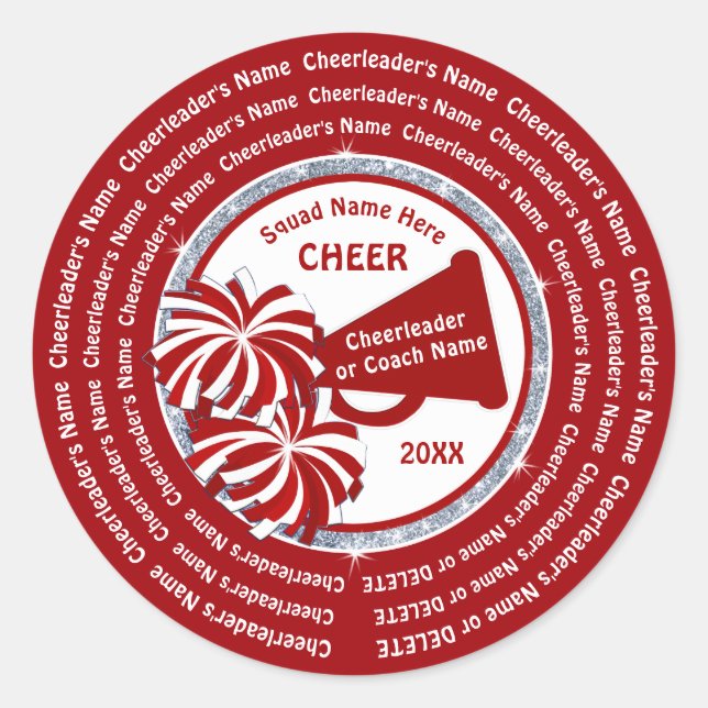 Autocolantes personalizados com TODOS os Cheerlead (Frente)