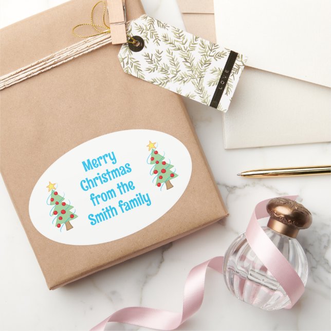 Autocolantes personalizados da árvore de Natal (Presentear)