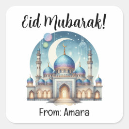 Autocolantes personalizados da Praça Eid Mubarak