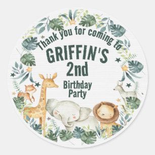 Autocolantes Personalizados da Selva Safari Animal