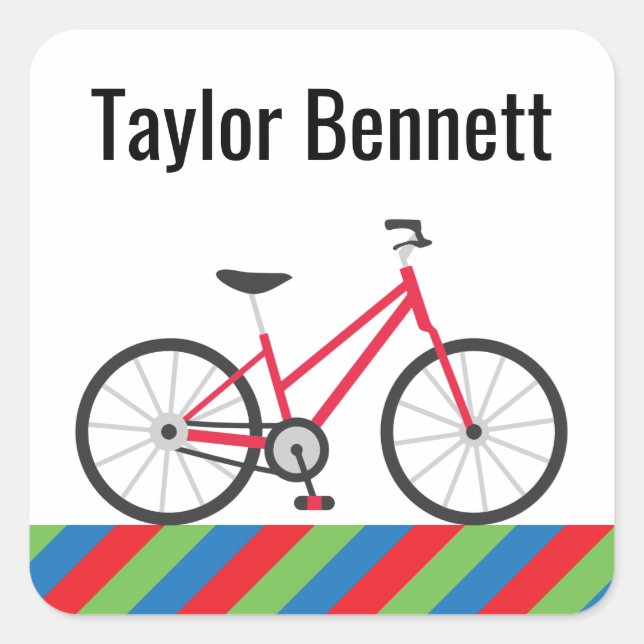 Autocolantes personalizados de bicicleta colorida (Frente)