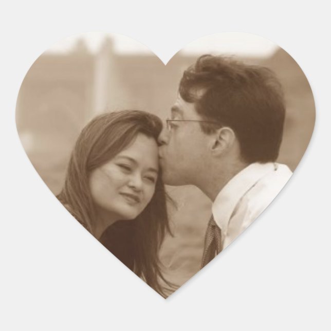 Autocolantes personalizados de fotos cardíacas per (Frente)