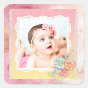 Autocolantes personalizados de fotos para bebês ou