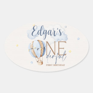 Autocolantes personalizados de primeiro aniversari