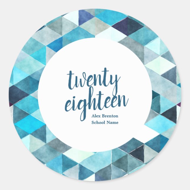 Autocolantes personalizados do Formando Abstrato A (Frente)