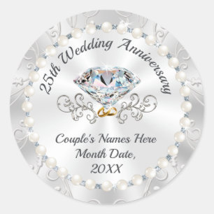 Autocolantes personalizados do partido 25