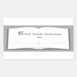 Autocolantes personalizados (Este Livro Pertence A