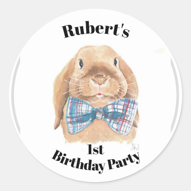 Autocolantes personalizados - Floopy the Rabbit An (Frente)