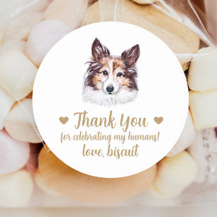 Autocolantes personalizados para casamentos de cãe