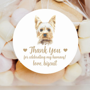 Autocolantes personalizados para casamentos de cãe