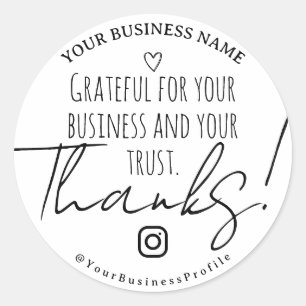 Autocolantes personalizados para clientes de agrad