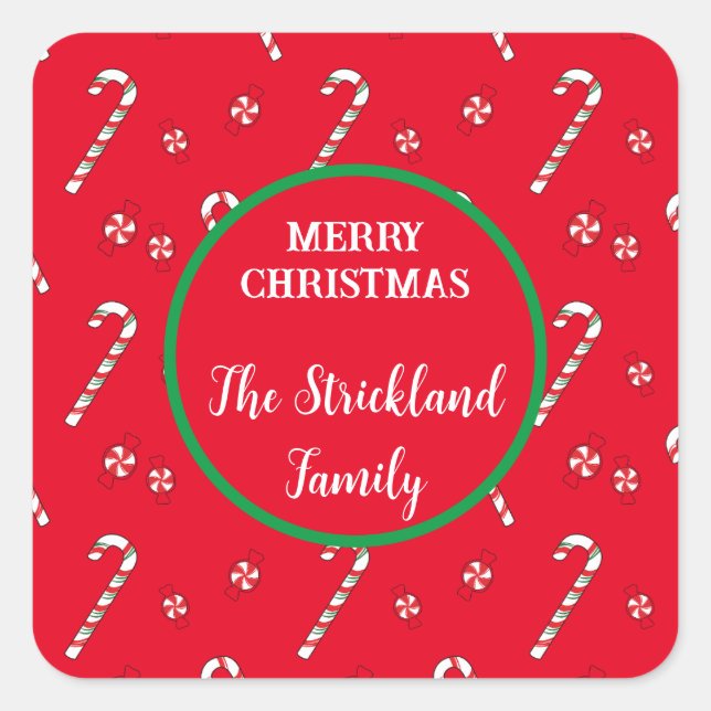 Autocolantes personalizados para o Natal (Frente)