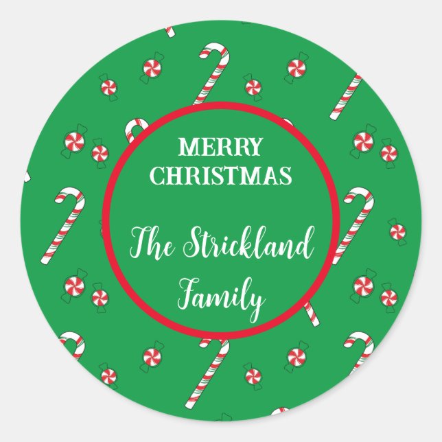 Autocolantes personalizados para o Natal (Frente)