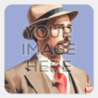 Autocolantes personalizados quadrados