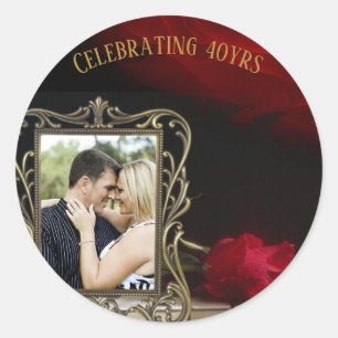 Autocolantes personalizados - Tema de ROSA do Ruby