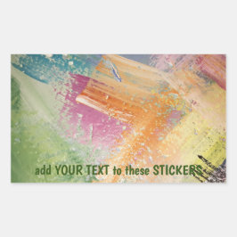 Autocolantes personalizáveis com textura colorida