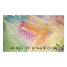 Autocolantes personalizáveis com textura colorida