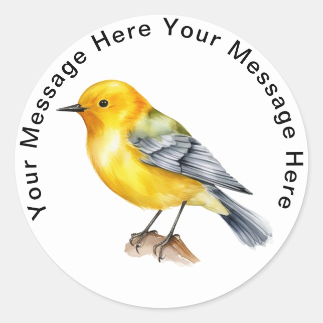 Autocolantes prothonotary Warbler (Frente)