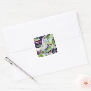 Autocolantes quadrados de arte personalizados