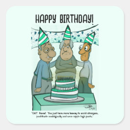 Autocolantes quadrados de esquerda