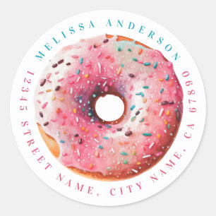 Autocolantes redondos de nomes personalizados