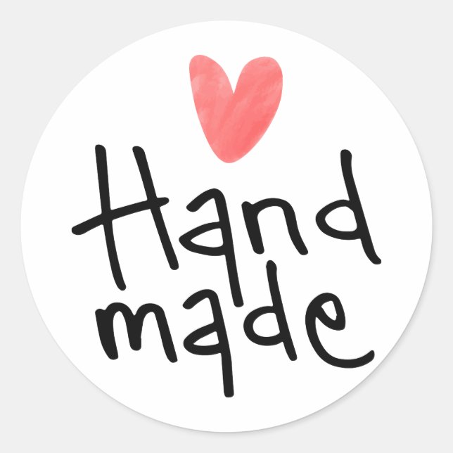 Autocolantes redondos, feitos à mão (Frente)