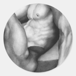 Autocolantes Redondos Para Homens Com Modelo Mascu