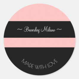Autocolantes rosa e pretos personalizados