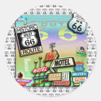 Autocolantes - Rota 66 A Estrada-Mãe