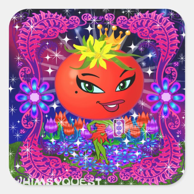 Autocolantes WQ Saucy Tomato "Diga Queijo" (Frente)