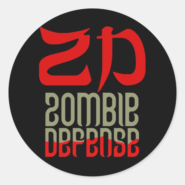 Autocolantes Zombie Defensor (Frente)