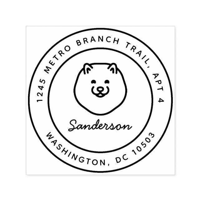 Autodigitação do Carimbo de Devolução de Cão da Po (Design)