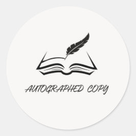 Autografado do adesivo de cópia