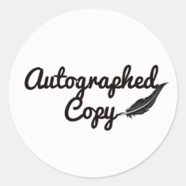 Autografado do adesivo de cópia