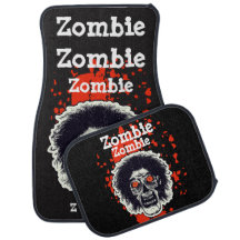 Tapete de Borracha para Carro com Rosto de Zumbi –