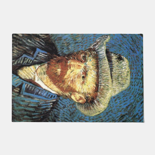 Autoportata com tapete de chapéu de Cinza (Frente)