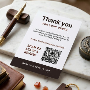 Autor Obrigado Cartão de Inserção Solicitação de A