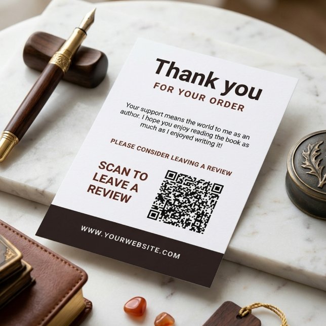 Autor Obrigado Cartão de Inserção Solicitação de A (Criador carregado)