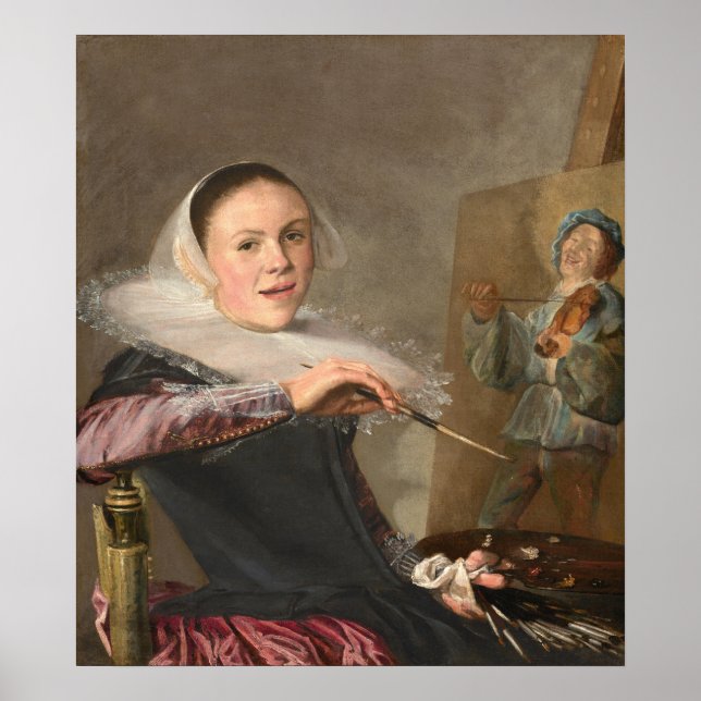 Autorretrato - Poster Judith Leyster Fine Art (Frente)