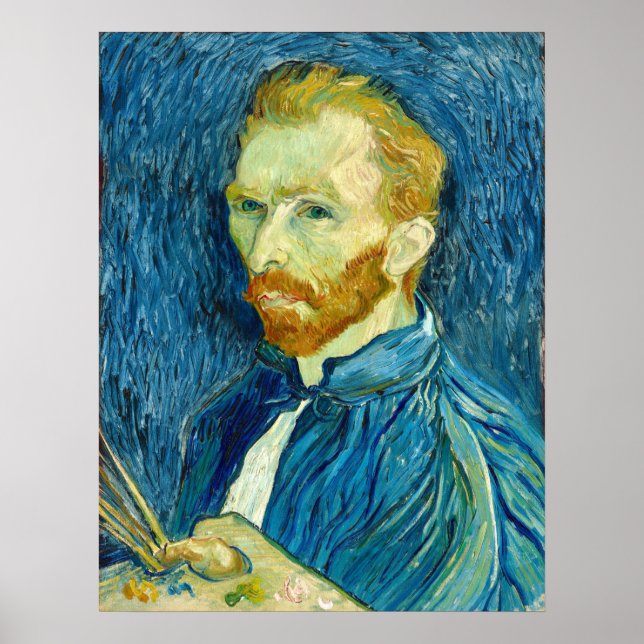 Autorretrato - Poster Vincent van Gogh de Belas Ar (Frente)