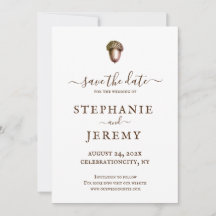 Autumn Acorn Salve o Convite de Data