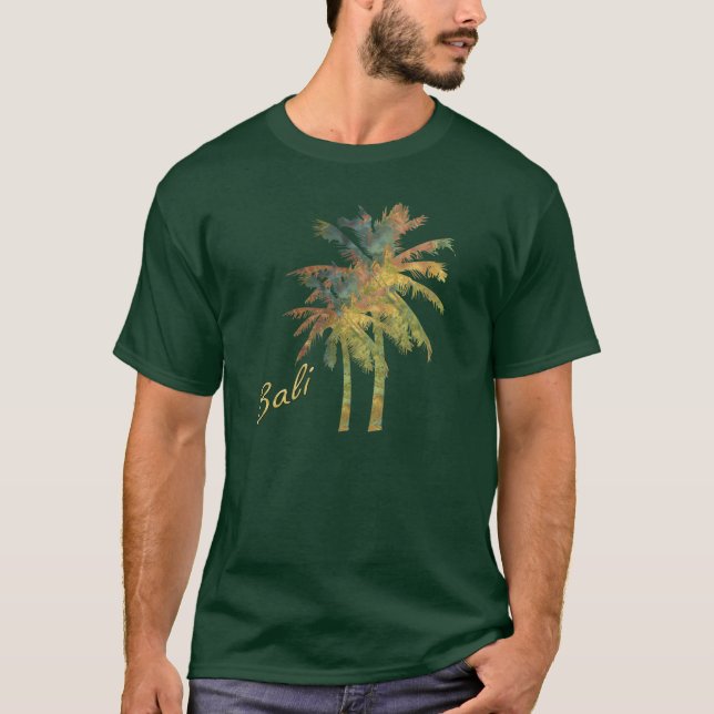 Autumn Batik Palm Tres T-Shirt (Frente)