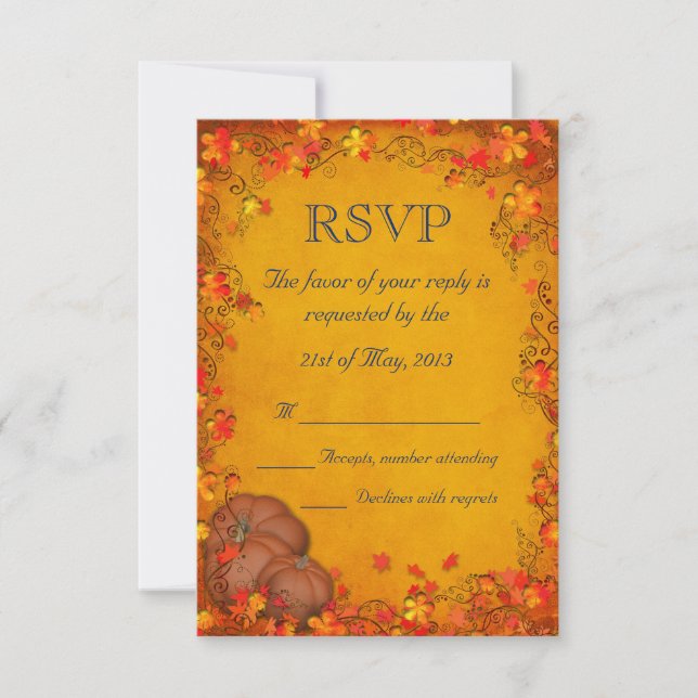 Autumn Bliss Wedding RSVP (Frente)