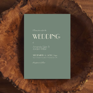 Autumn Boho Deco   Convite para Casamento Verde de