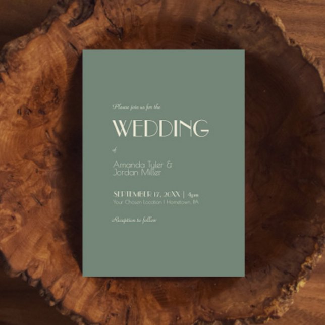 Autumn Boho Deco | Convite para Casamento Verde de (Criador carregado)