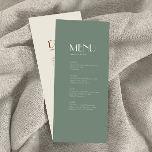 Autumn Boho Deco Menu Sage Green janta