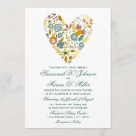 Autumn Boho Floral Casamentos outono Convites