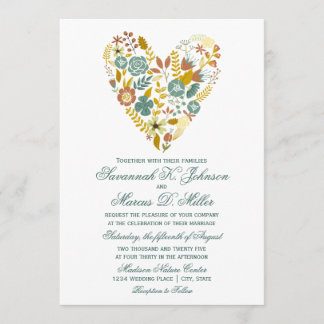 Autumn Boho Floral Casamentos outono Convites